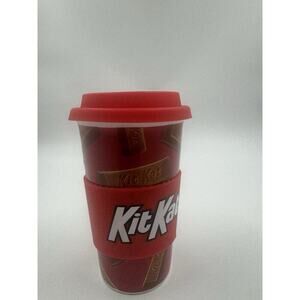 Kit Kat Ceramic Travel Tumbler W/Silicone Lid & Band Hershey Officially Licensed